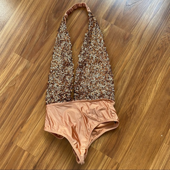 Tops Gold Glitter Bodysuit Poshmark